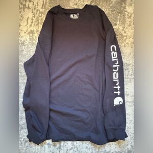 Carhartt men’s signature long sleeve logo, loose fit